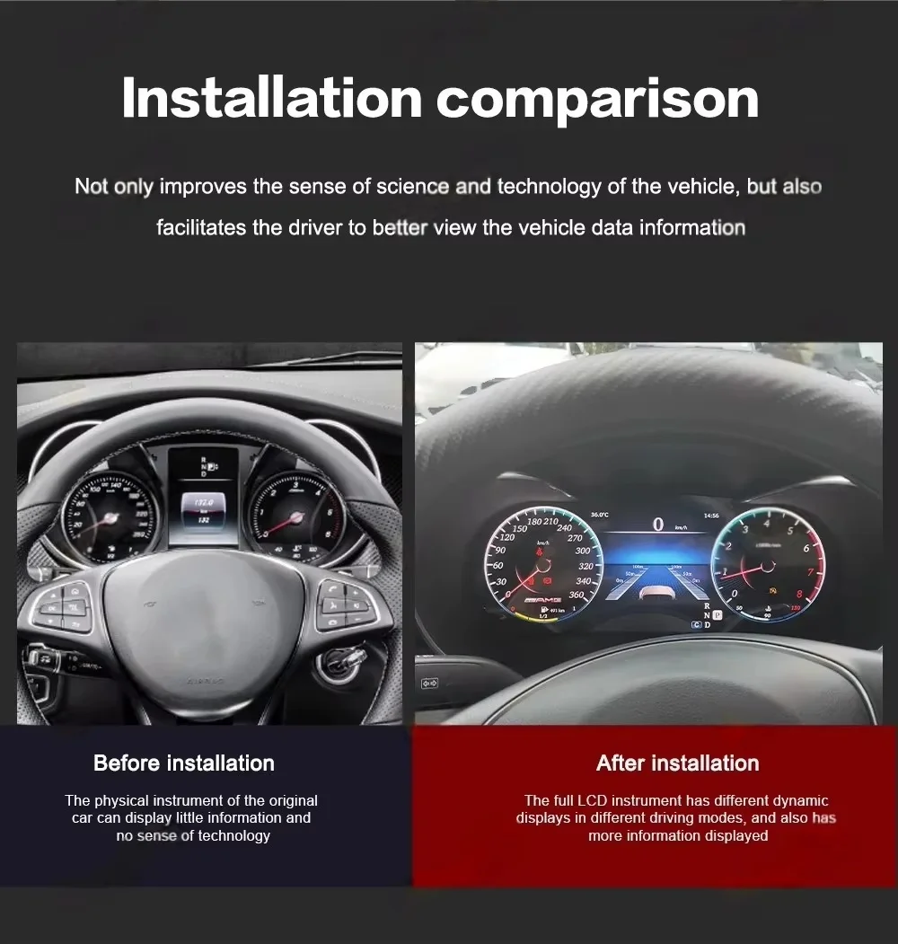 

Ls Afjy Lcd Digital Dashboard Cluster For Mercedes Benz C/glc W205/w253 2015-2018ys Auto Instrument Paneel Cockpit Speedme