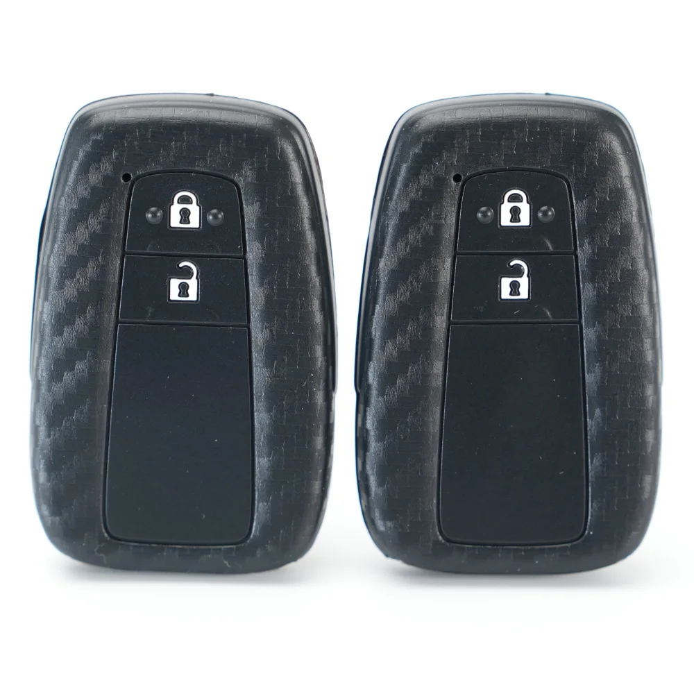 2 3 Button Silicone Car Key Case Cover for Toyota CHR Camry Corolla RAV4 Highlander C-HR Prius Land Cruiser Prado Accessories