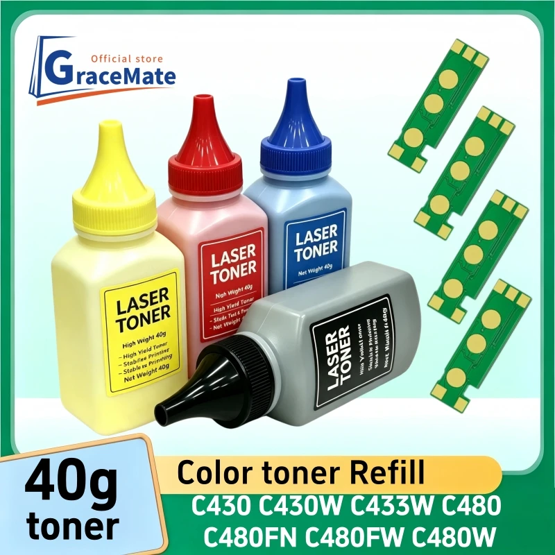 Toner Powder CLT-K404S CLT-C404S CLT-M404S for Samsung Xpress SL-C430C430W C480 C480w C480FN C480FW Laser Printer with Chip