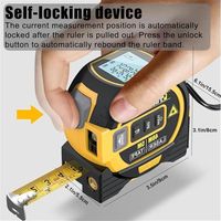 New 3 In 1 Laser Measure Tape Measure Digital 40m LCD Digital Rangefinder 60m Stainless Laser Distance Meter Tool