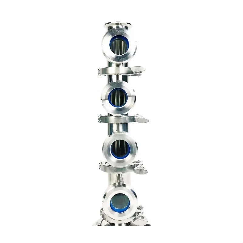 Koszulka 2 "51mm OD64mm ze szklanym złączem celowniczym Tri-Clamp z zestawem miedzianych pęcherzyków * 4 szt., kombinezon kolumnowy soczewki destylacyjnej do HomeBrew, SS304