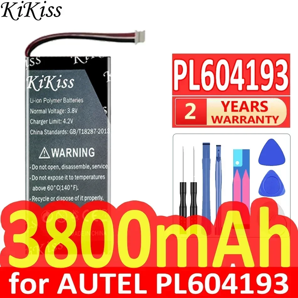 3800mAh/4000mAh KiKiss Powerful Battery for AUTEL PL604193 TS508 TS408 TS601