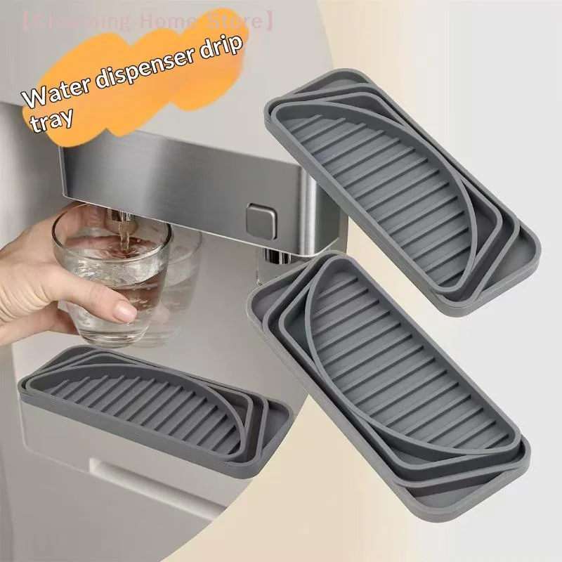 【M】Kitchen Drain Tray Water Dispenser Anti-overflow Silicone Mat Drip Tray Coffee Machine Refrigerator Drain Mat