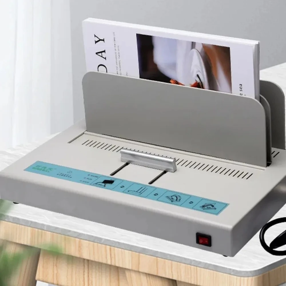 220v Electric Hot Melt Binding Machine Small Glue Binding Machine Hot Melt Hose Glue Strip Automatic Office Voucher Manual Gene