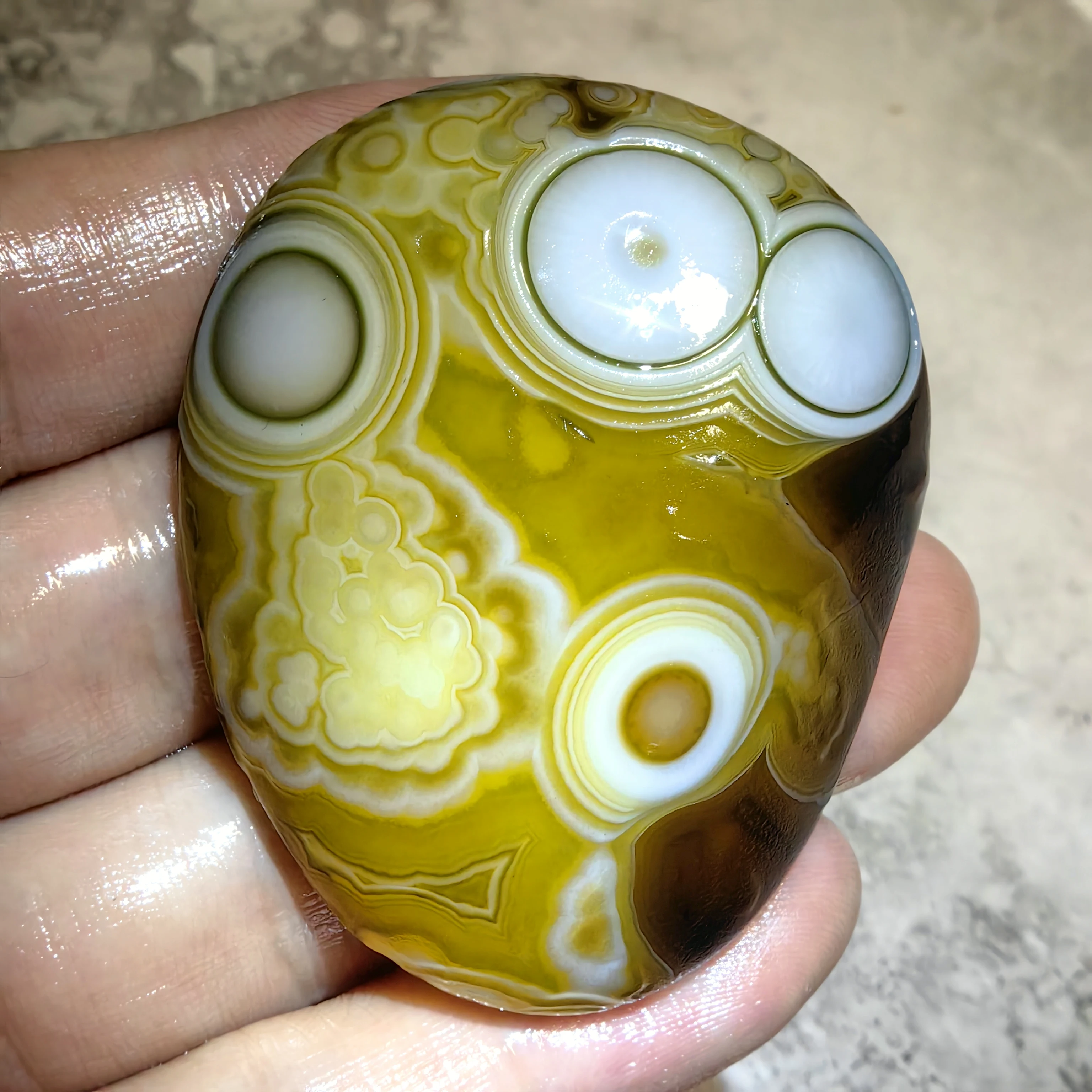 Pure Natural Flower Eyes Agate Rough Stone For Reiki Spiritual Meditation Energy Work DIY Jewelry Decoration