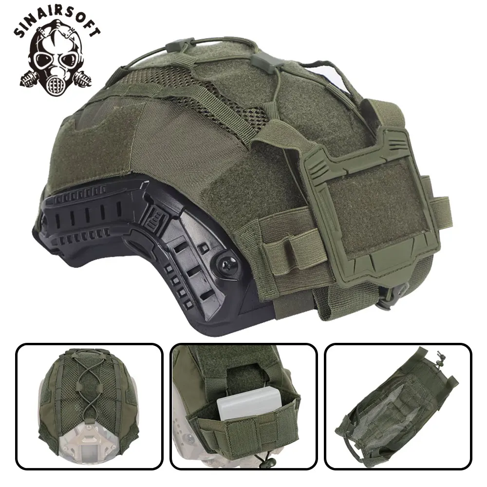 Funda táctica para casco antibalas – Set con bolsa NVG y malla - imagen 4