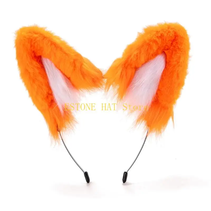 49MF Lightweight Wolf Ears Hairband Cosplay Headbands for Coser Conventions and Themed Event