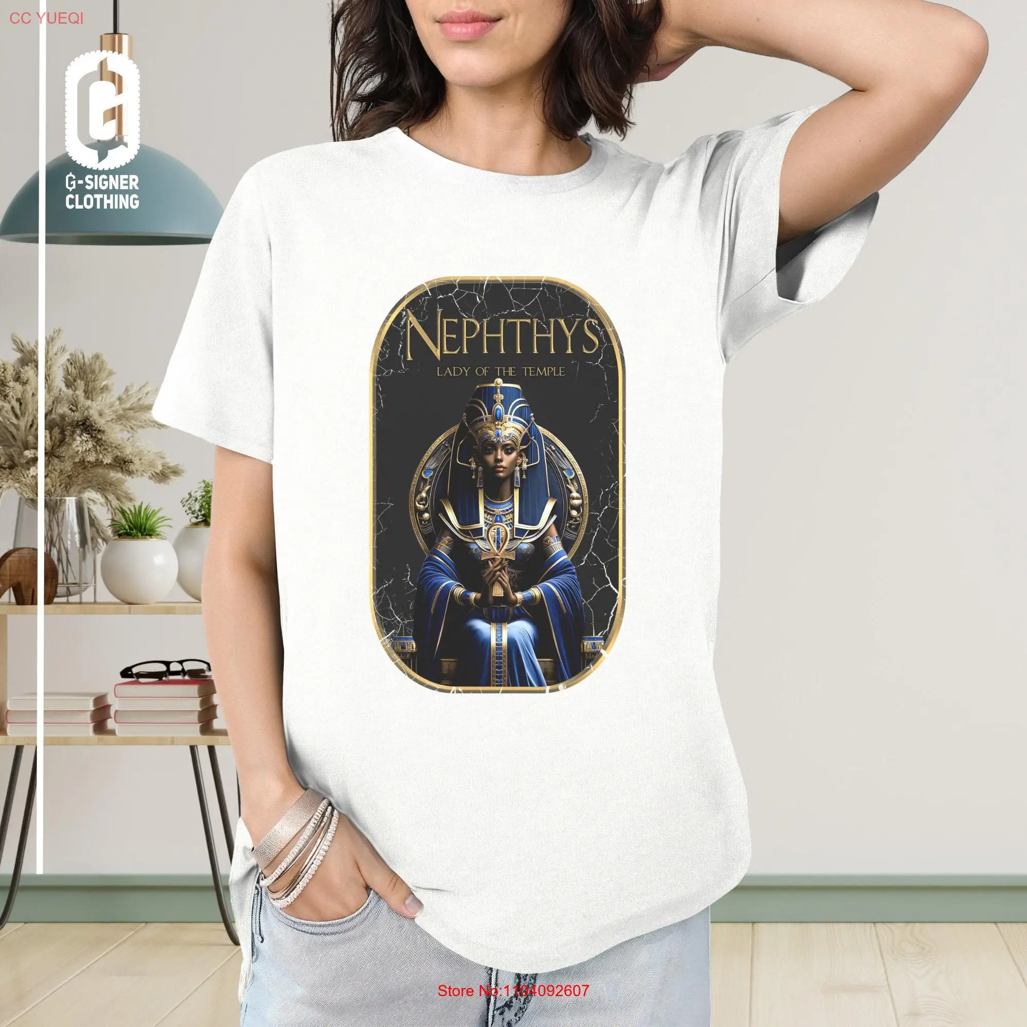 Egyptian Mythology Idea T Shirt Nephthys Ancient Deity Classic Historic Theme Pharaoh Goddess Design Crewneck