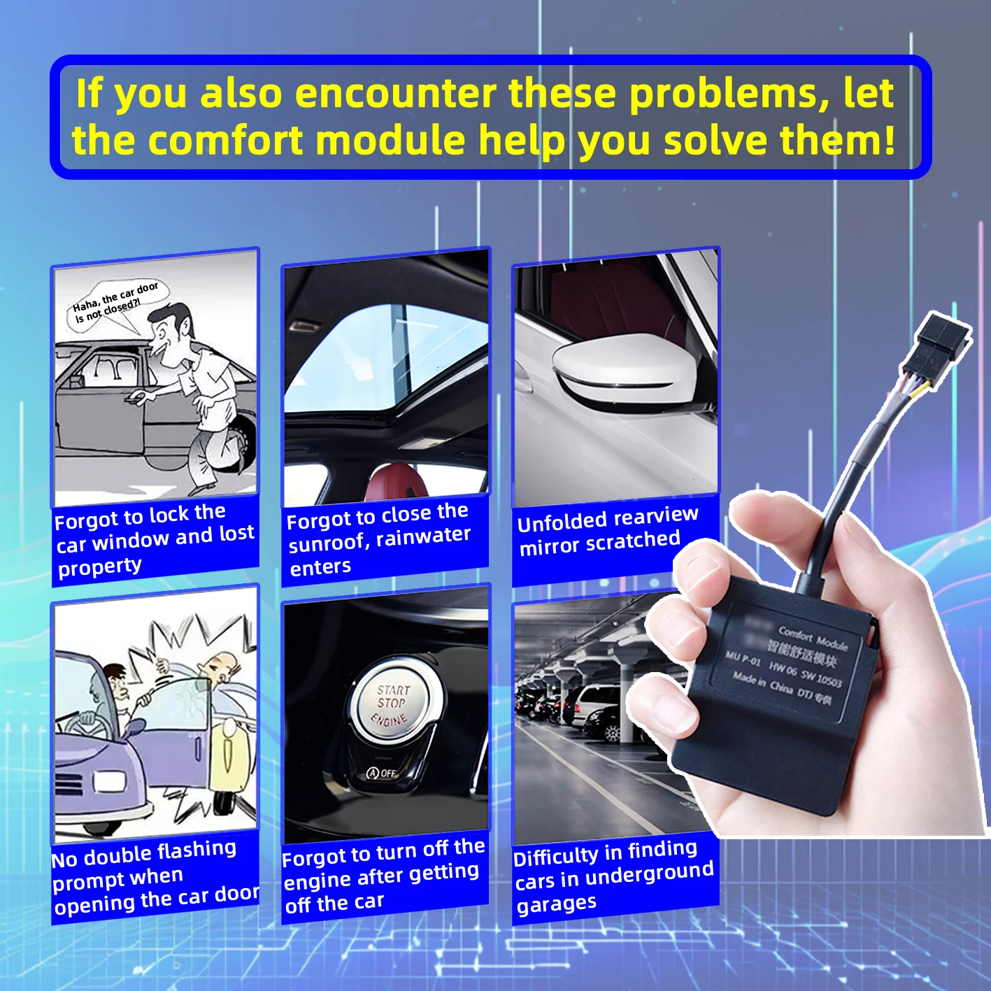 لسيارات BMW F/G الهيكل 3/5 سلسلة X3X4X5X6X7 سيارة رياضية مريحة وحدة تحكم ذكية قفل النافذة التلقائي الصوت