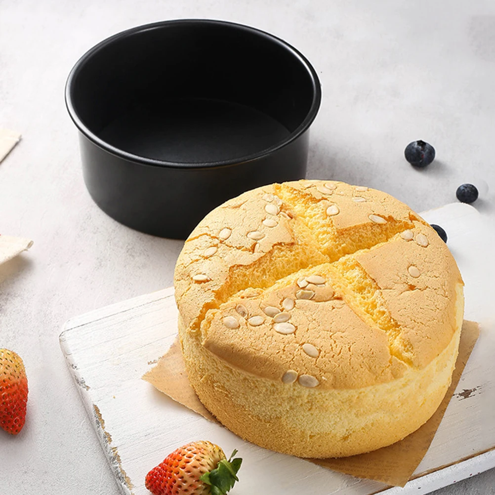 

3pcs Carbon Steel Round Cake Pan Set Nonstick Baking Mold Home Professional Use Removable Ring Easy Clean Creative Shape