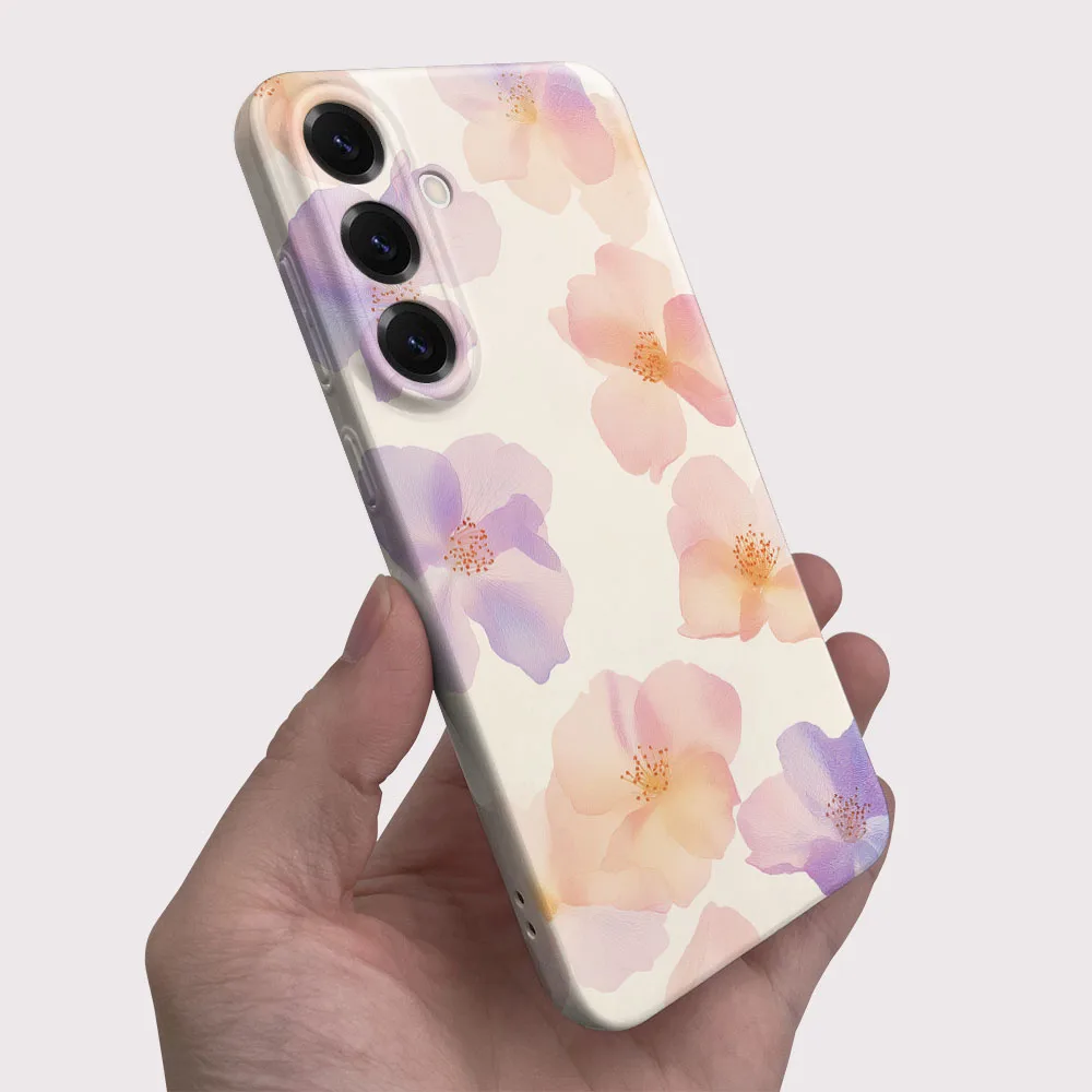 Phone Case For Samsung S26 S25 S24 S23 S22 Plus S21 Ultra Edge S23 S24 S25 FE Fresh Spring Floral Hard PC Shockproof Back Cover - view 2