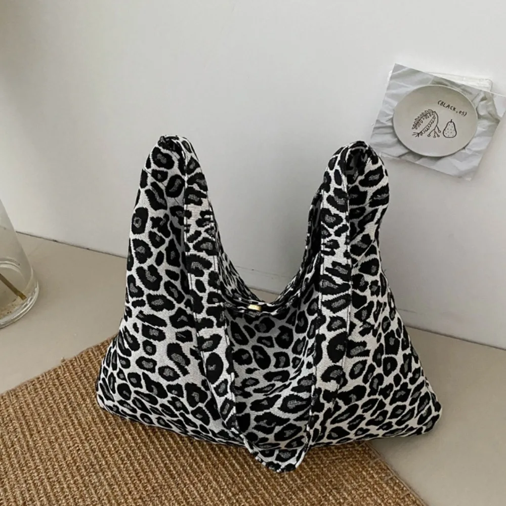

Casual Cloth Leopard Print Crossbody Bags Retro Geometric Shoulder Bag Handbag Large Capacity Messenger Bag Women