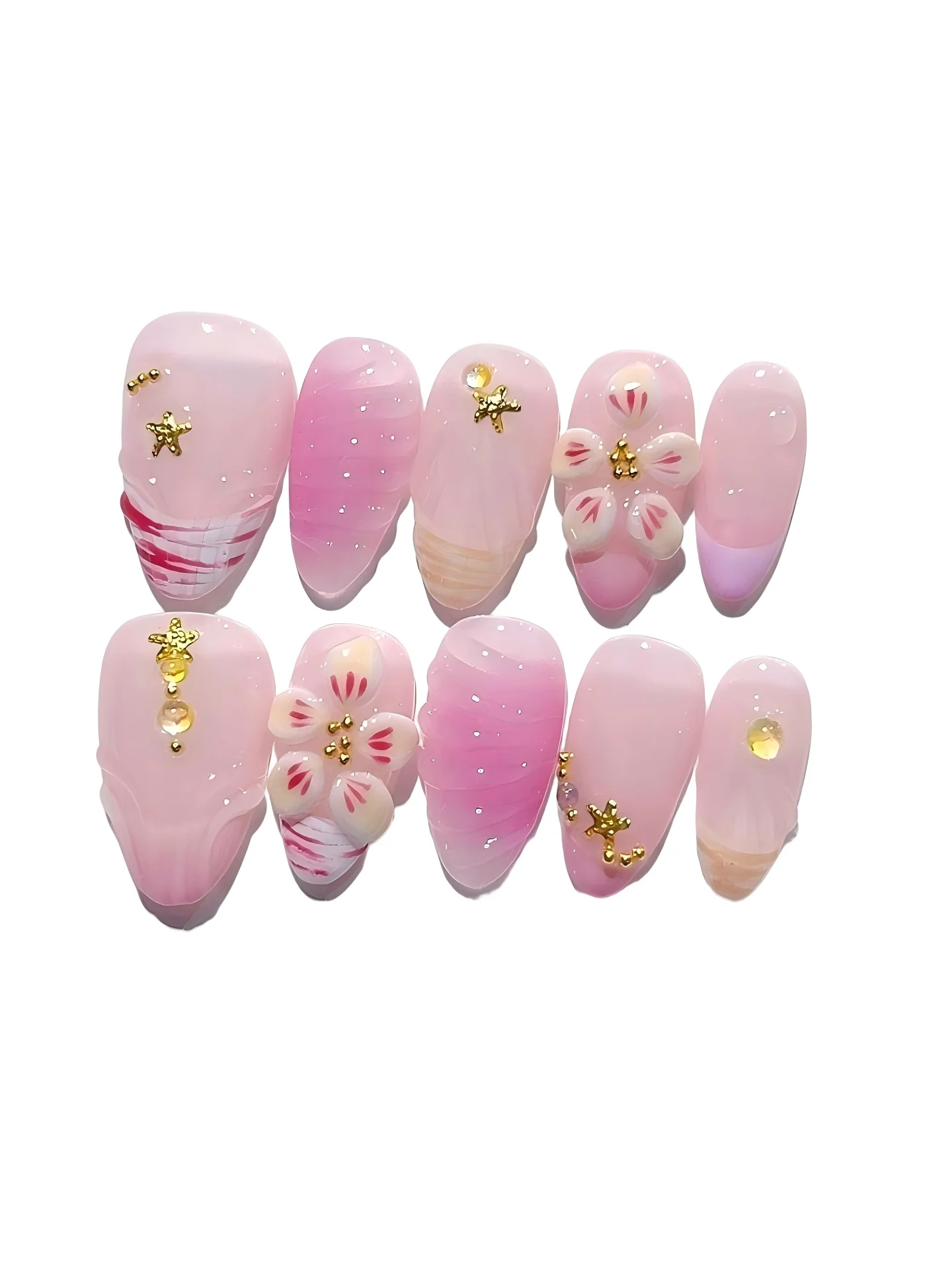 

Light Purple Gradient Three-Dimensional Carved Light Luxury Elegant Nail Art Fashion Manicure (D394)