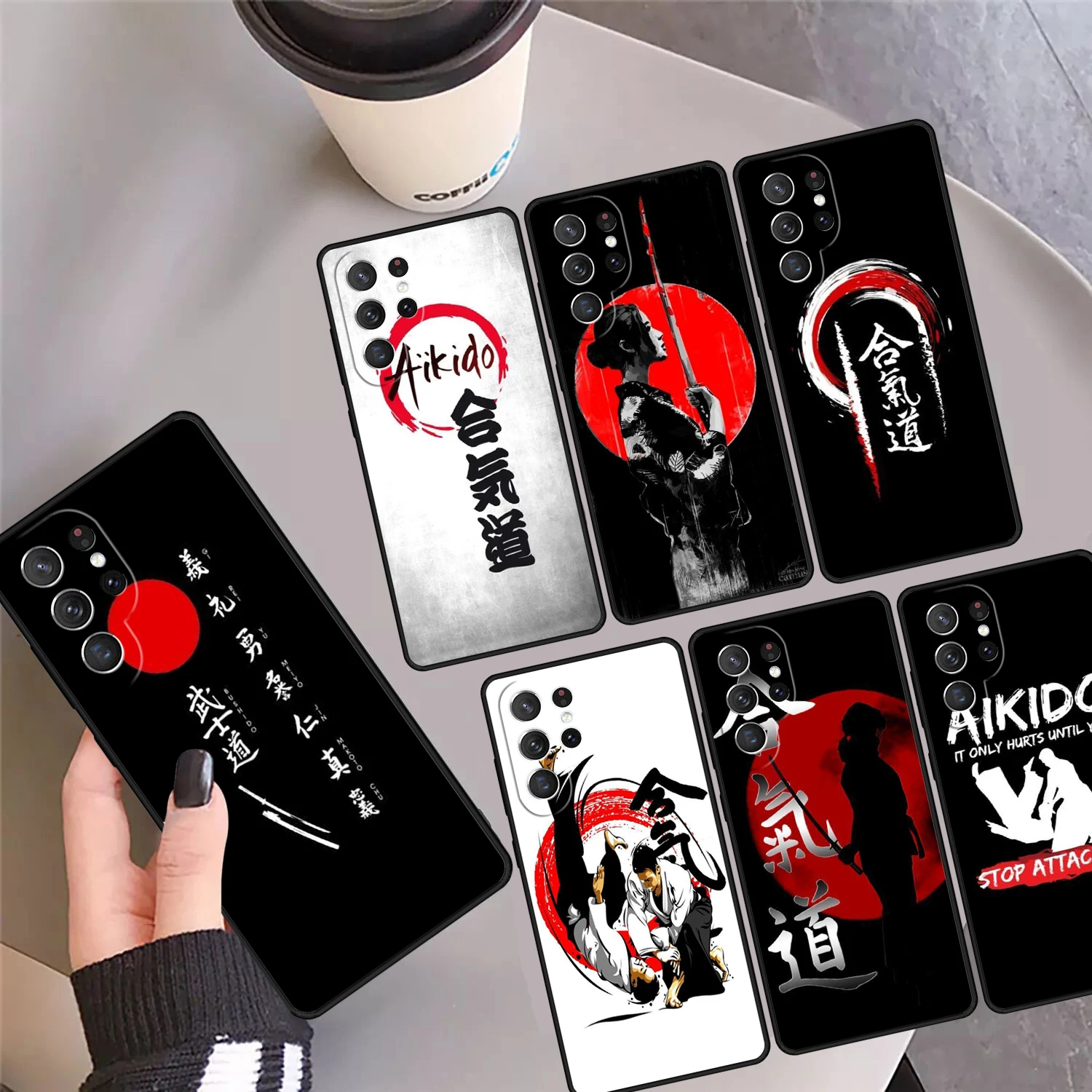 Aikido Phone Case Cover Coque For Samsung Galaxy S24 Ultra 23 S22 Plus S21 FE S20 S8 S9 S10 Note 10 Pro Note 20 Ultra