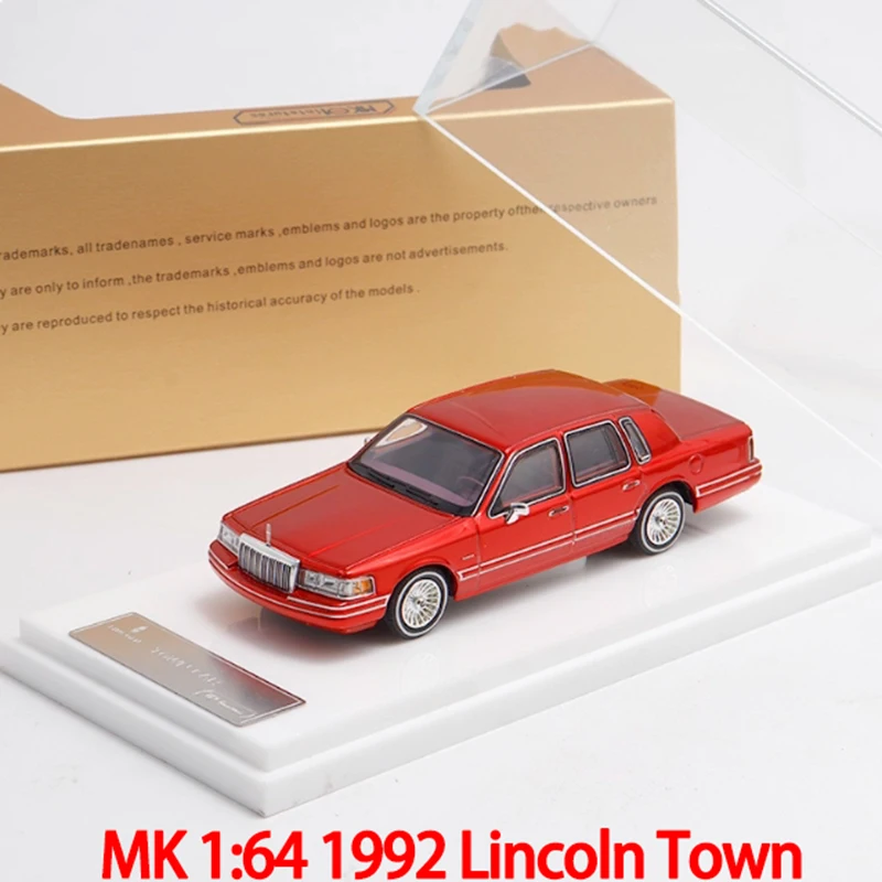 MK 1:64 スケール 1992 リンカーン タウンカー合金車モデル クラシック