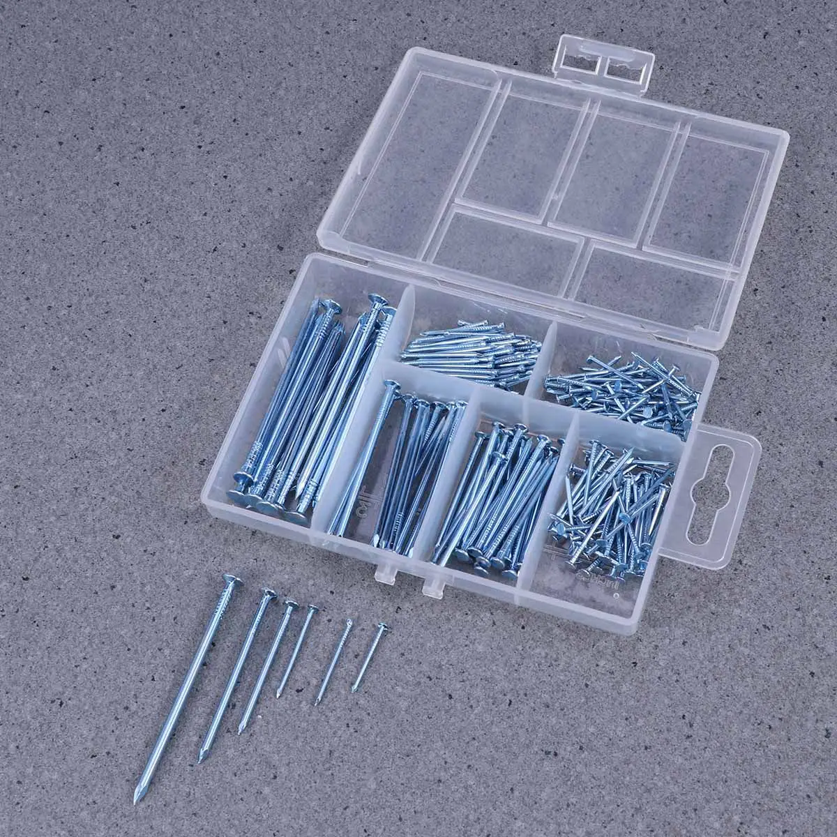 240Pcs Premium Round Head Nails Set 6 Different Sizes Heavy Duty Steel Rust Proof for DIY Projects Carpentry and Framing