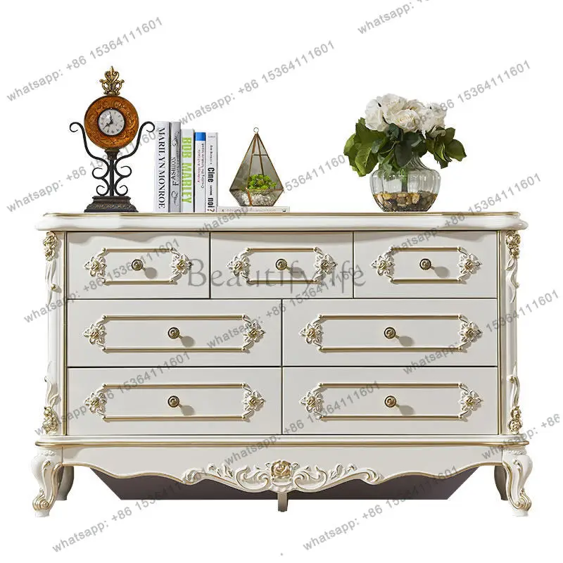 European light luxury chest of drawers luxury drawer-style seven-bucket living room storage cabinet