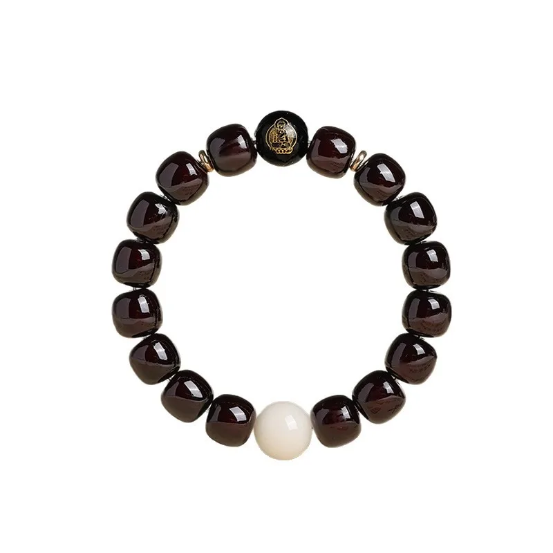 Natural Candy Core Old Material Bodhi Root Bracelet Zodiac Single Loop Liver Red Prayer Beads Gifts