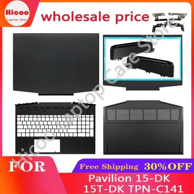 NEW For HP Pavilion 15-DK 15T-DK TPN-C141 Laptop LCD Back Cover/Front Bezel/Hinges/Palmrest Upper Case/Bottom Case Silver color