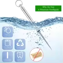 Portable Titanium Toothpicks Metal Pocket Toothpick  Stainless Steel Toothpick Reusable Toothpicks for Picnic Camping Traveling - AliExpress 15