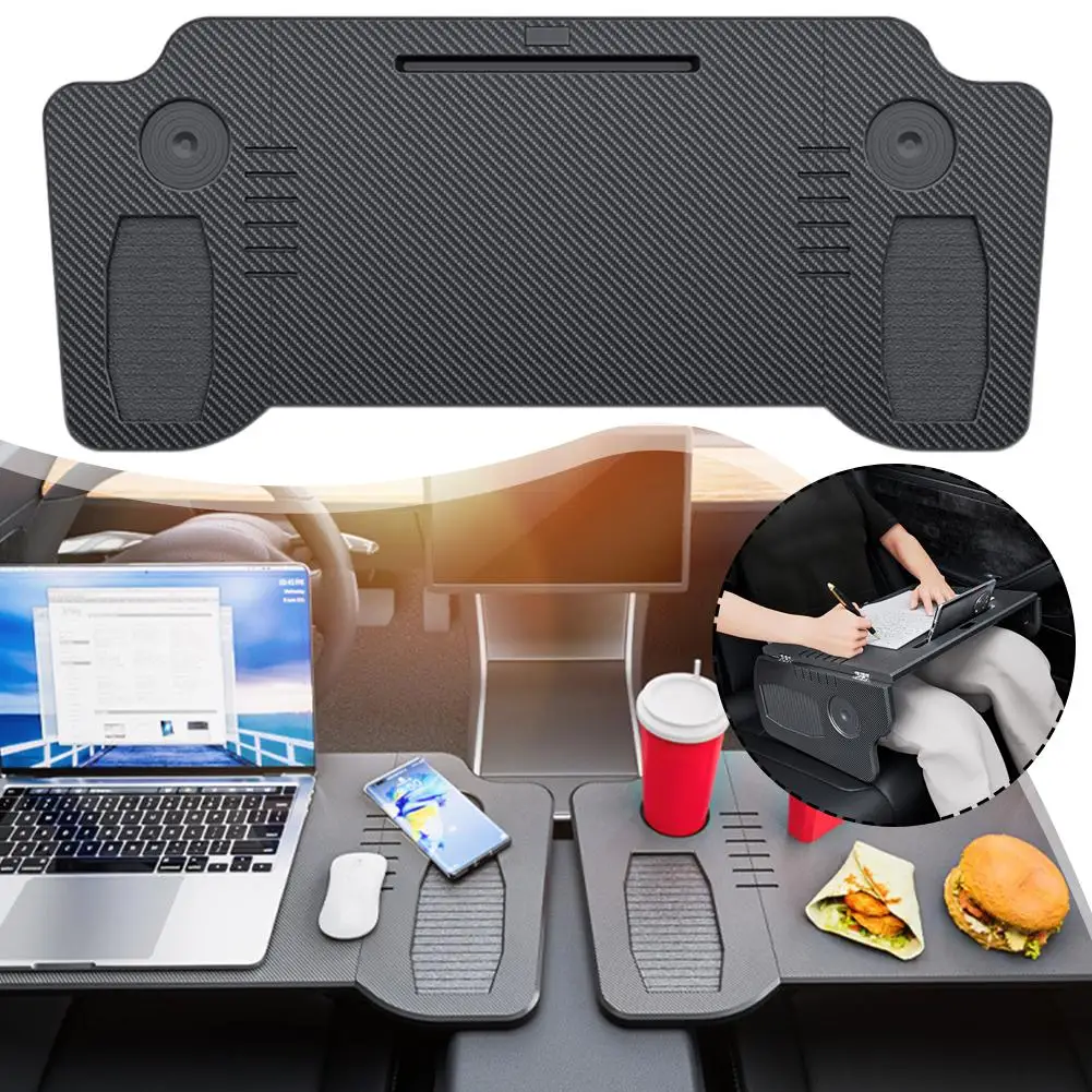 

Car Tray Table for Tesla Food and Drinks Tray Holder Laptop Stand Drive Desk for Car Steering Wheel Office Tool H3H4