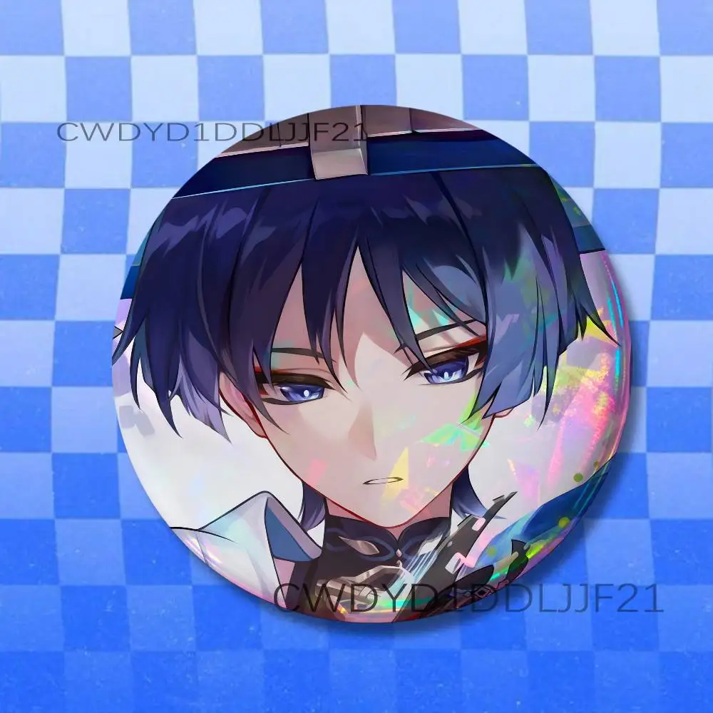 S-Scaramouche G-Genshin Impact Badge Brooch Figure Lapel Pins Clothes Backpack Fashion Cute Collection Decoration Display view 6