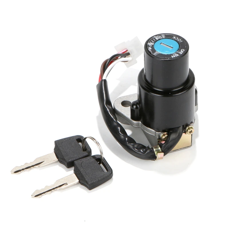 Motorcycle Ignition Switch Lock with Key Set Electric Door Lock 6 Wires for Kawasaki KLR-650 KLR 650 1987-2007