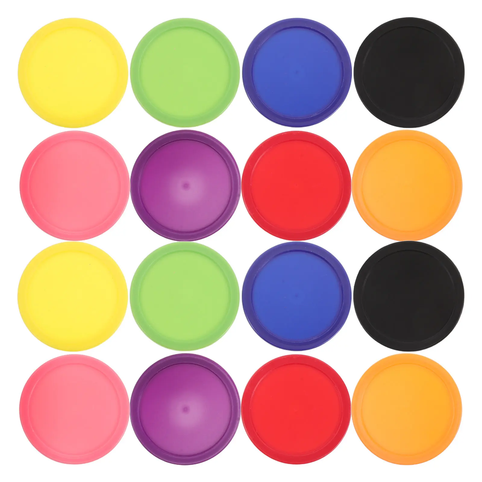 24Pcs Air Hockey Pucks 64Mm Replacement Round Plastic Pucks for Table Game Hockey Training Heavy Replacement Puck