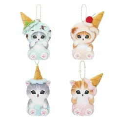 Kawaii Mofusand Shark Cat Japanese Ice Cream Series Plush Toys Keychain Backpack Cute Pendant Boys Girls Christmas Creative Gift
