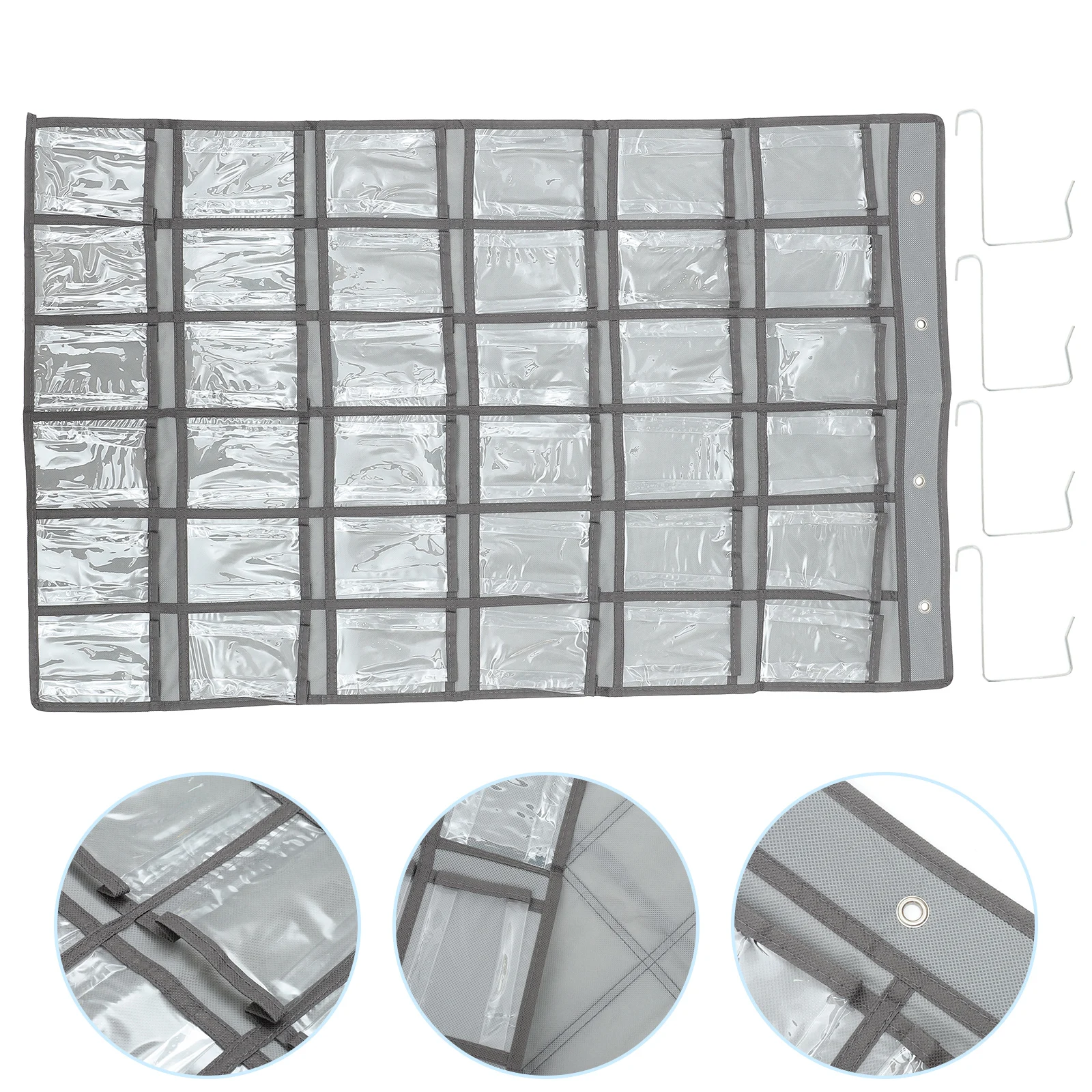 

36 Pockets Wall Hanging Phone Storage Bag Transparent Non Woven Fabric Classroom Organizer Cell Phone Holder 4