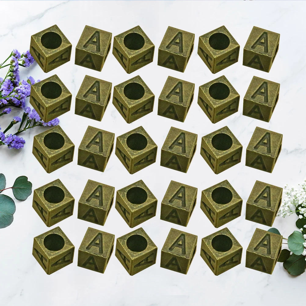 

100 PCS Letter Bracelets and Beads Alphabet Charm Jewelry Making Spacer Accessory Loose Pendant Square