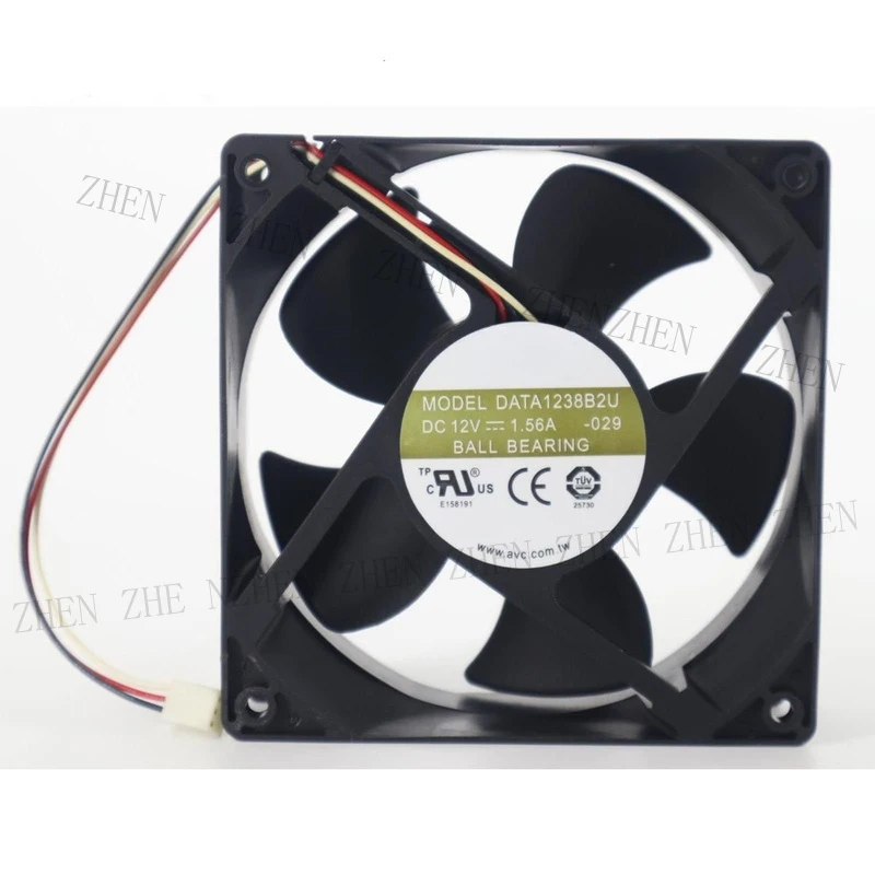 S New for AVC DATA1238B2U DC12V 1.56A 3-Wire Dual Ball Cooling Fan#QW