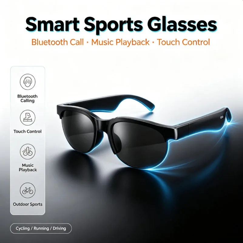 XG88 PRO Open‑Ear Smart Bluetooth Glasses TAC Polarized Sunglasses Wireless Stereo Headset Hands‑Free Call Eyewear