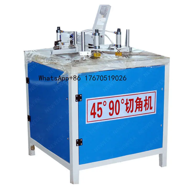 2026-Pneumatic 45 90 Degree Notching Machine Aluminum Photo Frame Cutting Machine Cold Cutting Saw Angle Cutter Machine