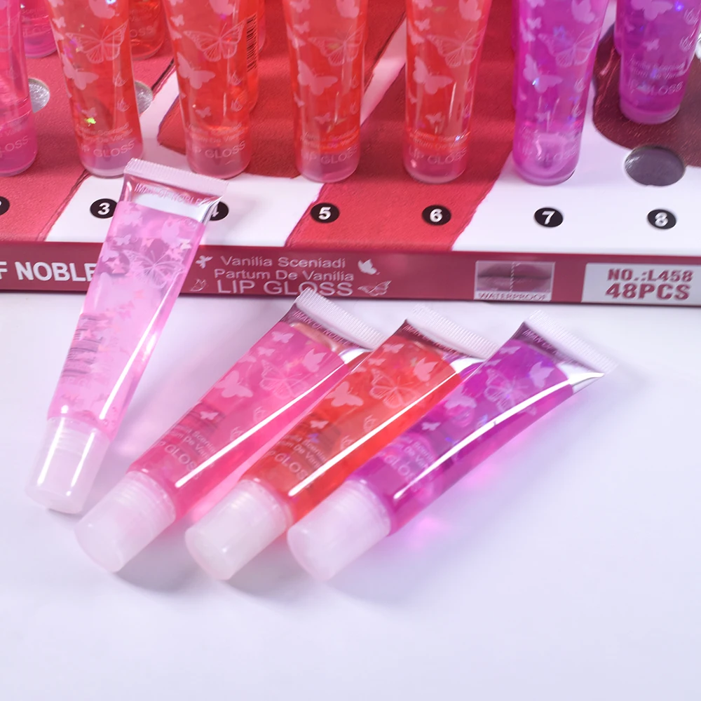 48pcs Sequins Lip Gloss set Clear Lip Oil Set Hydrating Moisturizing Lip Gloss Lips Oil Lips Makeup Lips Care Wholesale