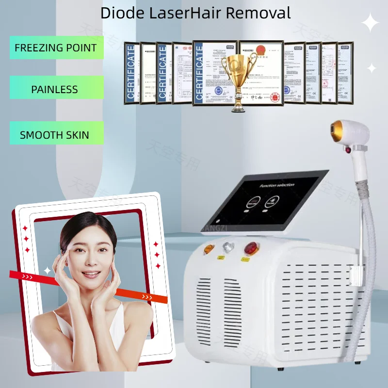 

2024 Powerful Alexandrite Ice Platinum Laser Epilator Professional Diode Laser Machine Permanent Hair Remover For Woman