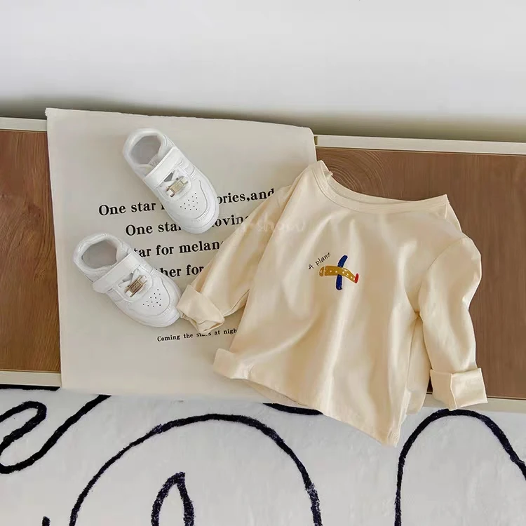 1-6 سن ملابس الأطفال بلايز تيز بأكمام طويلة تصميم شعبي Crewneck البلوز بلوزة الصبي الخريف الملابس قاع القمصان #4