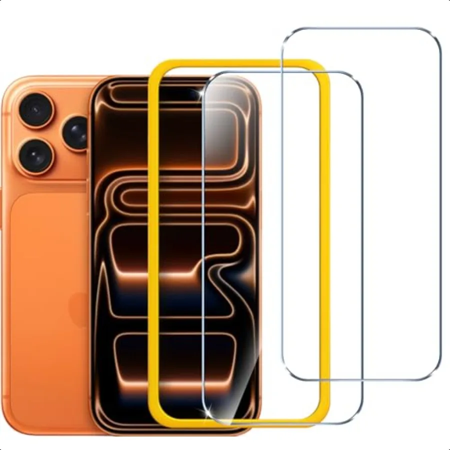 

2Pack Tempered Glass for iPhone 17 Pro Max 6.9 Screen Protector with [Alignment Frame] AntiScratch Case Friendly Transparent HD