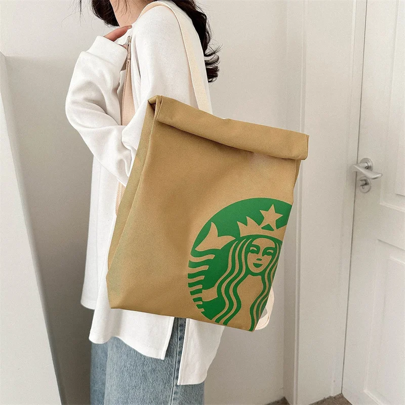 Mcdonald Backpack Wholesale Kfc School Starbucksnew Kawai Personalized Student Backpack Casual Drawstring Backpack Gift Hot