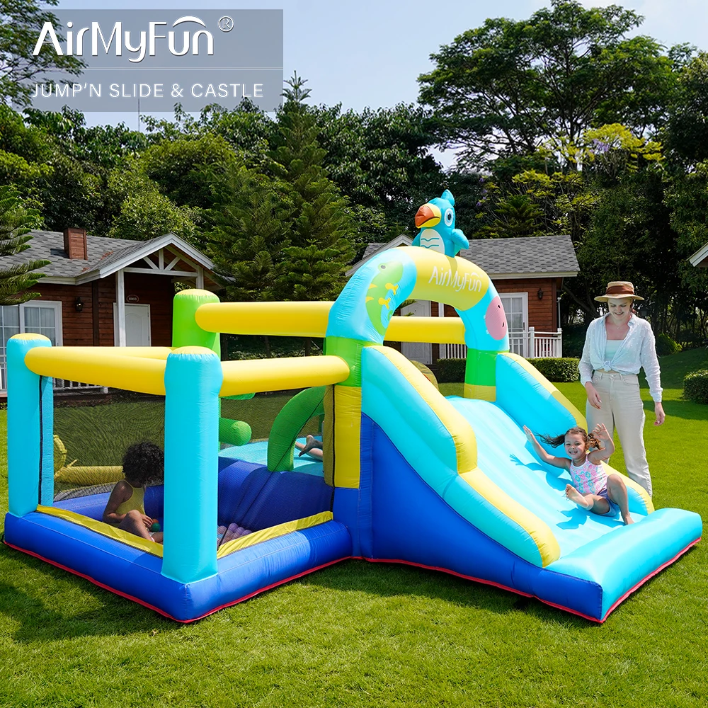 

Wholesale Multi Color Animals Bouncer Playground Moonwalk Home Use Bouncing Castle Inflatable Bounce House For Kids