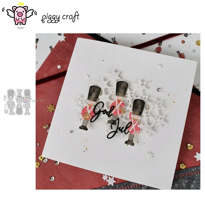 Piggy Craft metal cutting dies cut die mold Musical instrument soldier Scrapbook paper craft mold blade punch stencils