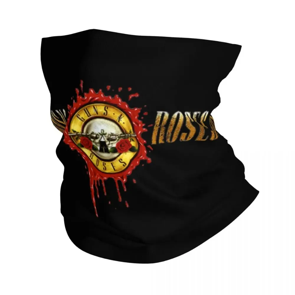 Guns N Rose Heavy Metal Bandana Cuello Polaina Impreso Steampunk Música Wrap Bufanda Diadema cálida Montar para hombres Mujeres Adultos Lavable