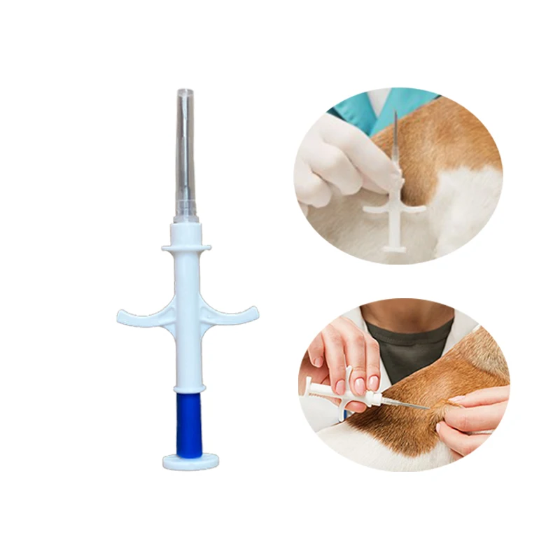 Drop shipping 100 pz di alta qualità 2.12x12mm/1.4x8mm/1.25x7mm RFID microchip animale con siringa FDX-B ICAR certificato per animali domestici