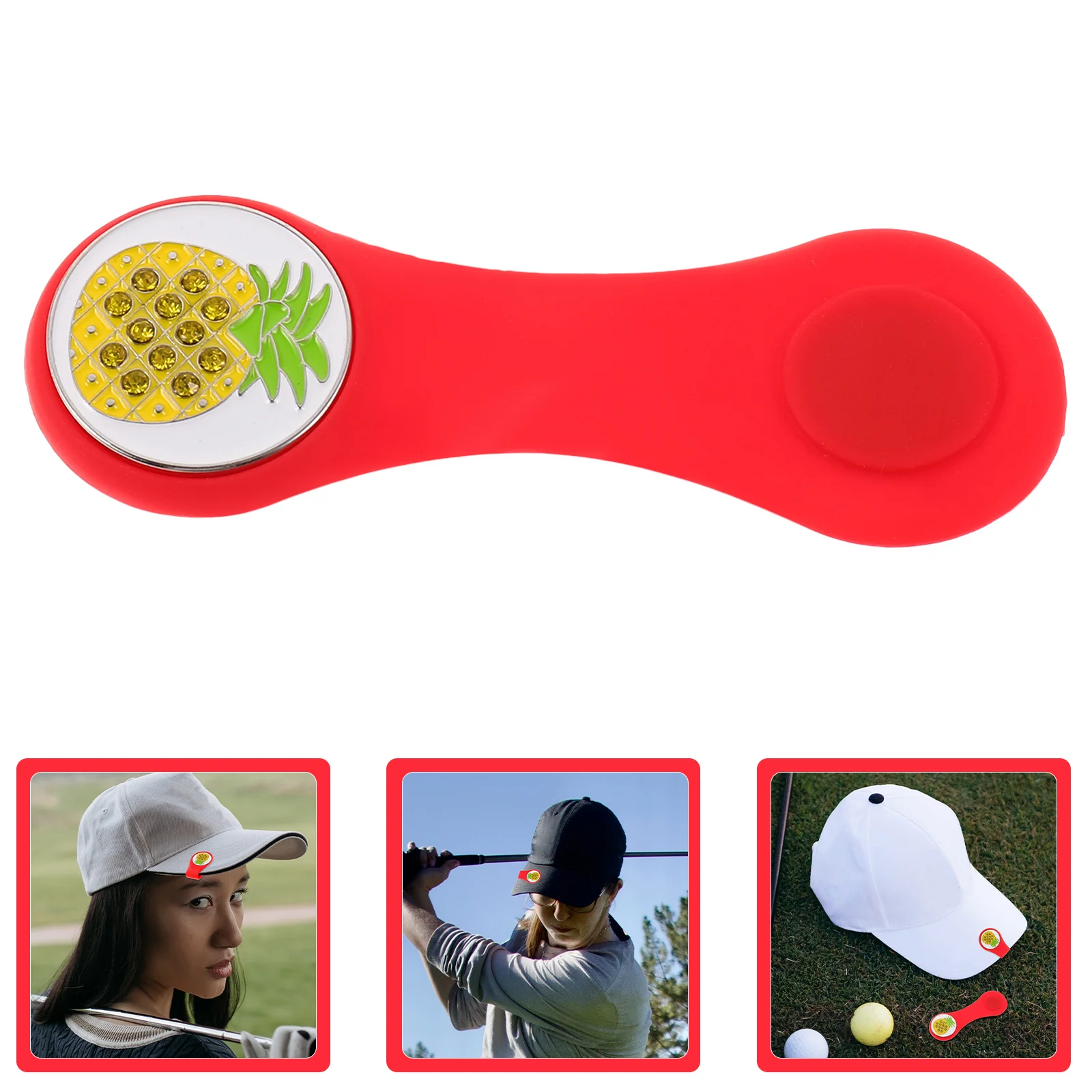 

Small Golf Hat Clip Silicone Ball Marker Practical Durable Decorative Golf Accessory Convenient Portable Hat Marker