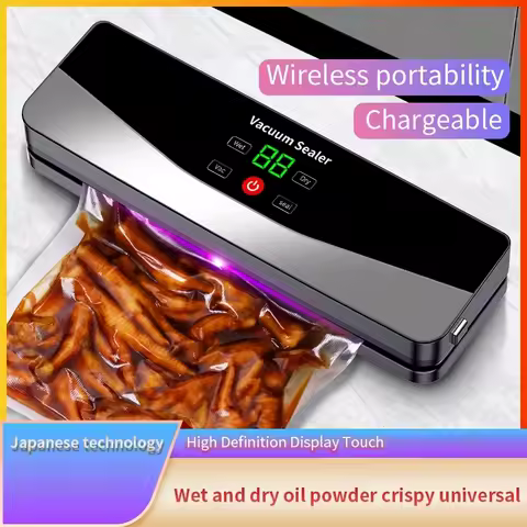 Portable USB Rechargeable Vacuum Sealer, Includes a Snack Bag Sealing Device, Compact and Easy-To-Use Design, Suitable for Kitchen or Outdoor Picnics.
