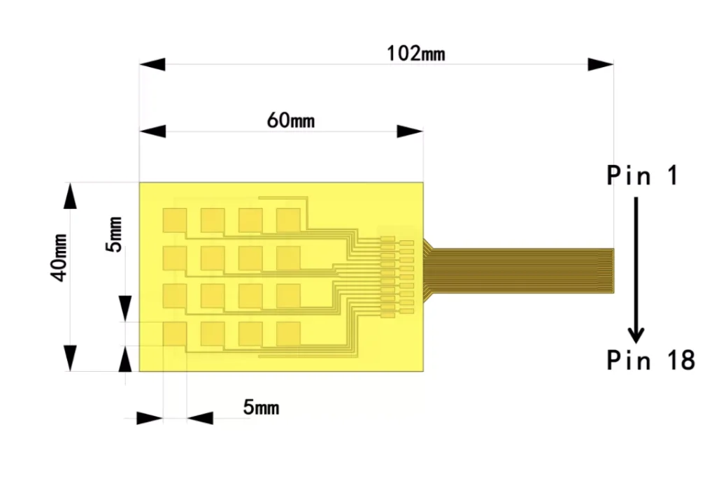 Piezoelectric PVDF film/pressure sensor/16-channel array/distributed measurement/pressure/strain/acceleration