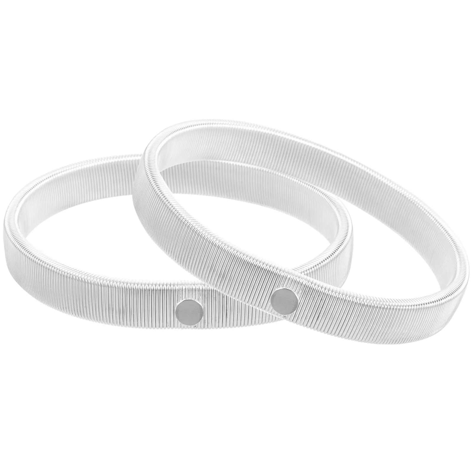 

2Pcs Elastic Sleeve Holders Silver Shirt Cuff Shortener for Men Women Spring B Bracelet Keep Sleeves in Place Armb