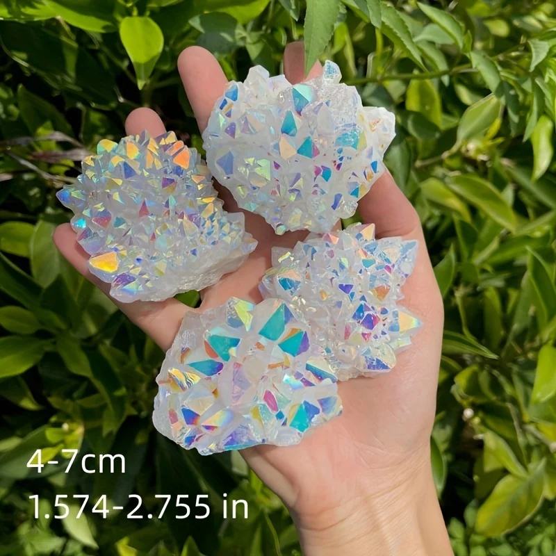 

20-180g 1pcs Aura Crystal Cluster Rainbow angel , Free Form for living room office decoration