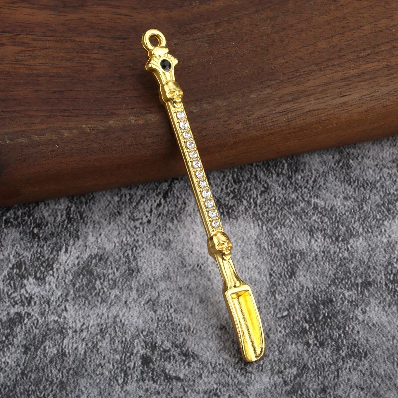 1PC Metal Mini Spoon with Shovel Portable Medicine Powder Measuring Tool - Handy Durable Accessory for Easy Measurement