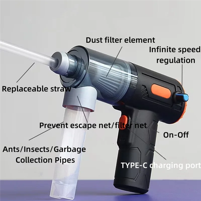 A84E-Ant Catcher per insetti Palmare Fly Grabber Spider Catcher Bug Strumento per la cattura di insetti Morsetto per api Cattura di insetti Trappola per insetti